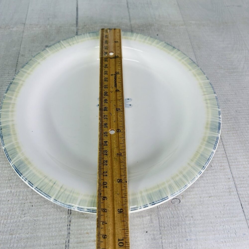 Portmeirion LAKESIDE Dragonfly Blue Green Yellow 9 1/8 Lunch Salad Plates Set 4 - Picture 11 of 16